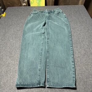 Universal Thread Curvy Vintage Straight Jeans Womens 6/28R Green Retro Indie Y2K